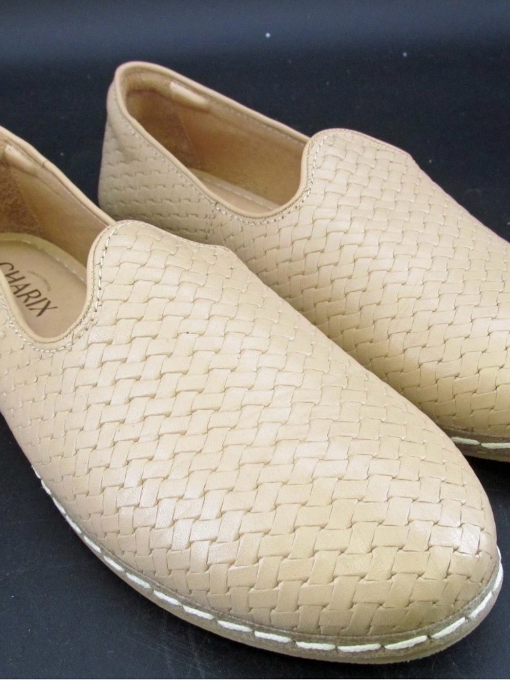 CHARIX Woven Tan Slip-On Size 10 - Like New
